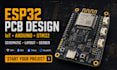 design esp32, arfuino, stm32, iot, pcb schematic, iot hardware, and gerber files
