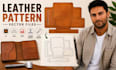 convert leather tooling vector, wallet template svg, acrylic leather pattern eps