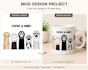 create a custom minimalist typography mug design
