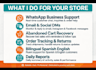be your spanish whatsapp customer support and sales agent