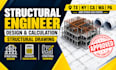 do structural engineer design and calculation, structural drawing il,ny,ca,nc,mi