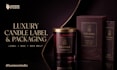 design luxury candle, candle packaging and wax melt label