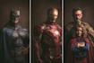 make superhero couple portrait