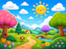 create cartoon background illustration
