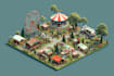 draw a vector maps, festival maps in illustrator