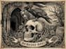 create dark art, metal, gothic illustration
