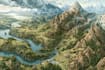 create event, tourist, and fantasy map illustration