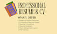 create a professional resume or CV