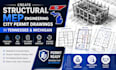 create structural mep engineering city permit drawings in tennessee and michigan