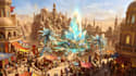 illustrate detailed fantasy cityscapes