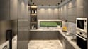 do 3d kitchen interior design and realistic rendering