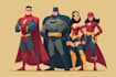 design super hero comic or character illustration