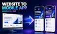 convert your website or figma design into android and ios apps