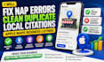 fixing nap errors, clean duplicate local citations apple maps business listings