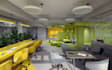 buildup biophilic commercial work space, zoned office layout, vray rendering