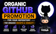 do organic github promotion for your repository and organic growth and visibilty