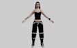 create psx game character in retro style, low poly 3d model, ps1 n64 animation