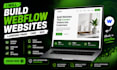 build webflow landing page cms website and seo optimized site