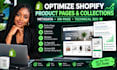 shopify product page collection ecommerce onpage technical SEO optimization