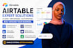 setup airtable database, CRM and automation