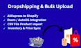 do shopify product listing and bulk product upload