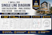 do single line diagram, load calculation, panel schedule, hvac, sign and seal