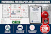 create fire escape plans, fire risk assessment, fire alarm and evacuation maps