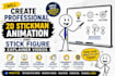 create professional 2d stickman animation and stick figure explainer videos