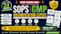 write sops, work instructions, gmp documents, and process documentation
