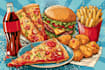 make a food pop art illustration