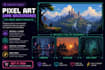 do pixel art tileset pixel character, pixel background pixel game sprite sheet