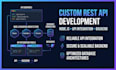 build custom rest API, API integration and node js backend development