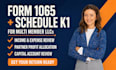 prepare form 1065 and schedule k1 for your multi member llc
