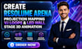 create resolume arena projection mapping vj loops led wall stage 3d animation