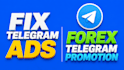 fix telegram ads, ads destination telegram forex  promotion