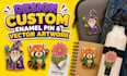 design custom enamel pin and enamel pin vector artwork and sticker design