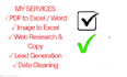 do fast data entry and lead generation