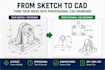 create 2d mechanical cad drawings and technical drawings