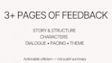 provide detailed and thoughtful screenplay feedback