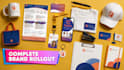 create a complete brand launch system including identity, packaging, marketing