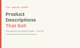 write persuasive product descriptions for etsy or amazon