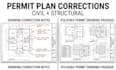 prepare civil and structural city permit drawings and plan corrections