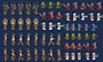 create 2d game sprite, pixel characters and sprite sheets