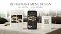 design a restaurant menu, digital menu and qr code menu in canva