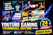 design viral youtube thumbnail for gaming and vlog