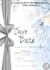 elegant wedding invitation and save the date card