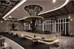 develop modern biophilic restaurant interior,hospitality space render,bar design