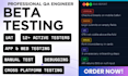 do beta testing user website app testing game 12 tester uat QA testing review
