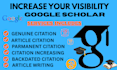 increase google scholar citation