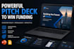 create a powerful powerpoint pitch deck to win funding
